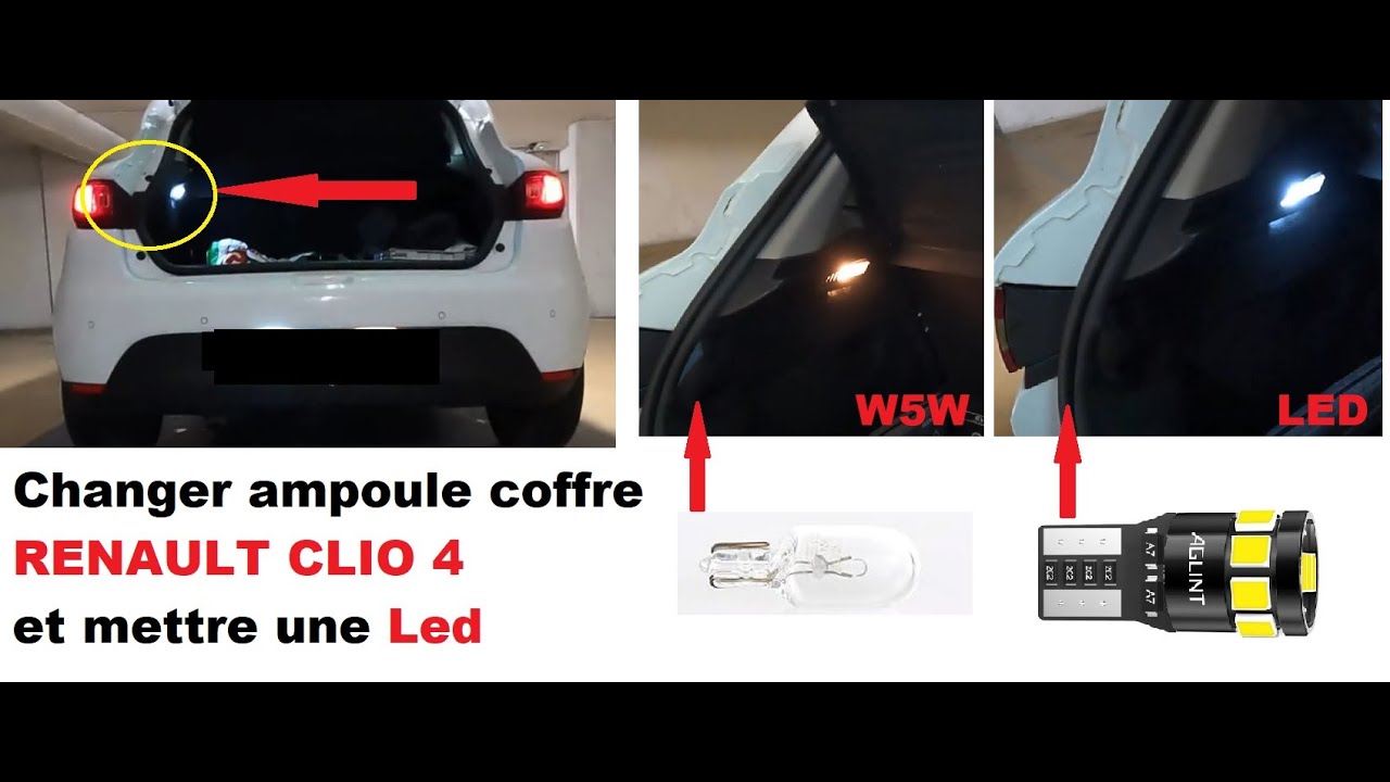 Заменить лампу в багажнике Renault Clio 4 и установить светодиодную