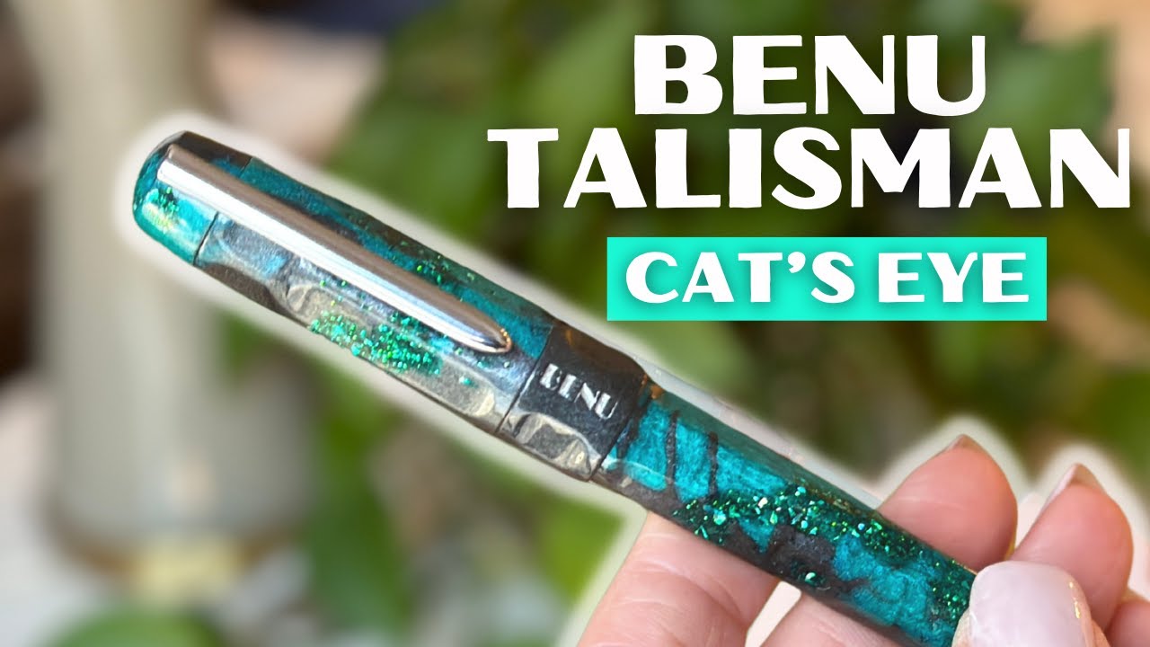 NEW PEN Unboxing & Ink Selection BENU Talisman Cats Eye Fountain Pen! Atlas Stationery Sale!