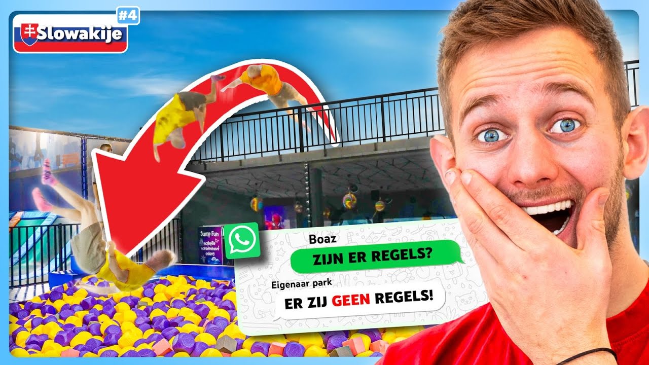 WIJ HEBBEN GEEN REGELS IN DIT TRAMPOLINEPARK! (gevaarlijke sprong) | #4