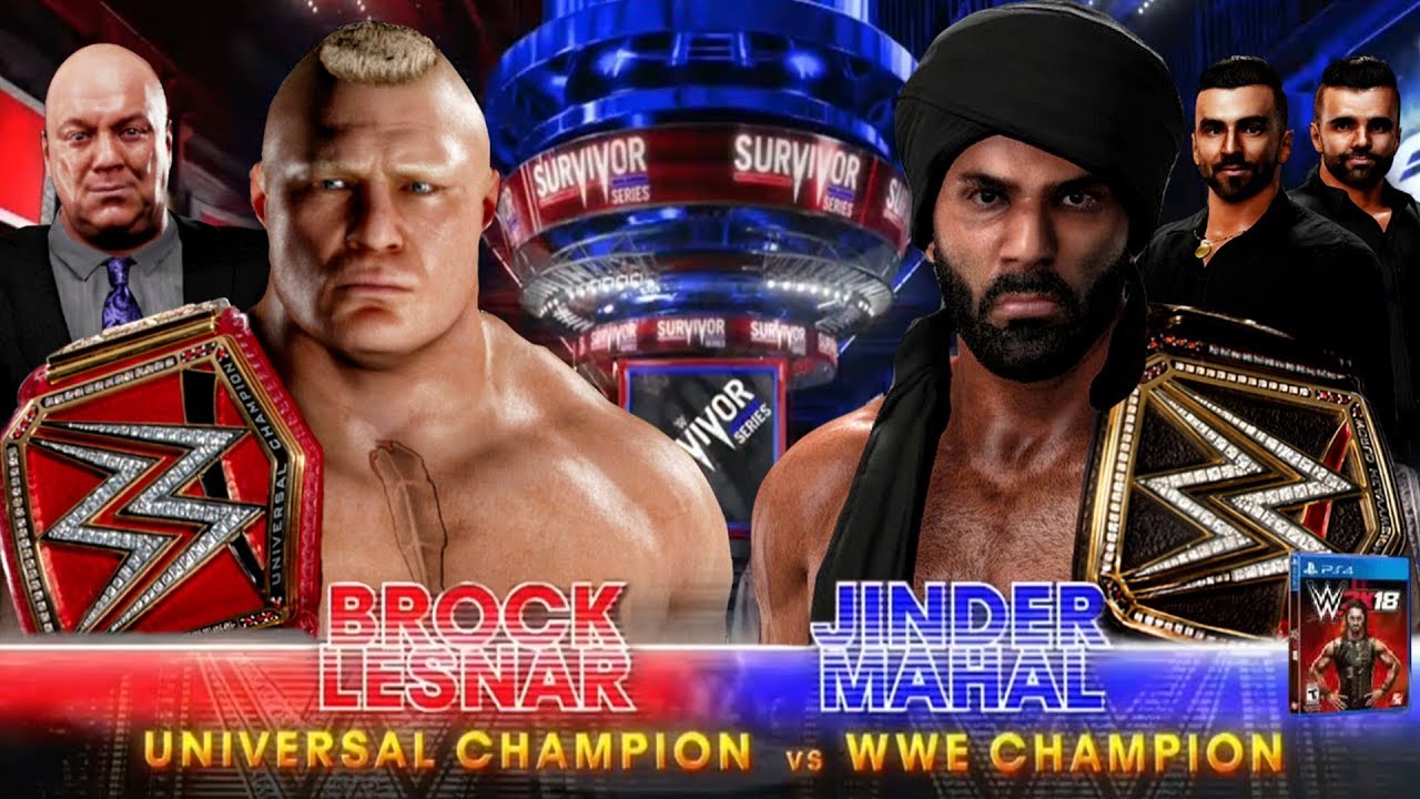 WWE 2K18 Survivor Series 2017 -  Brock Lesnar vs Jinder Mahal Champion vs Champion Match!