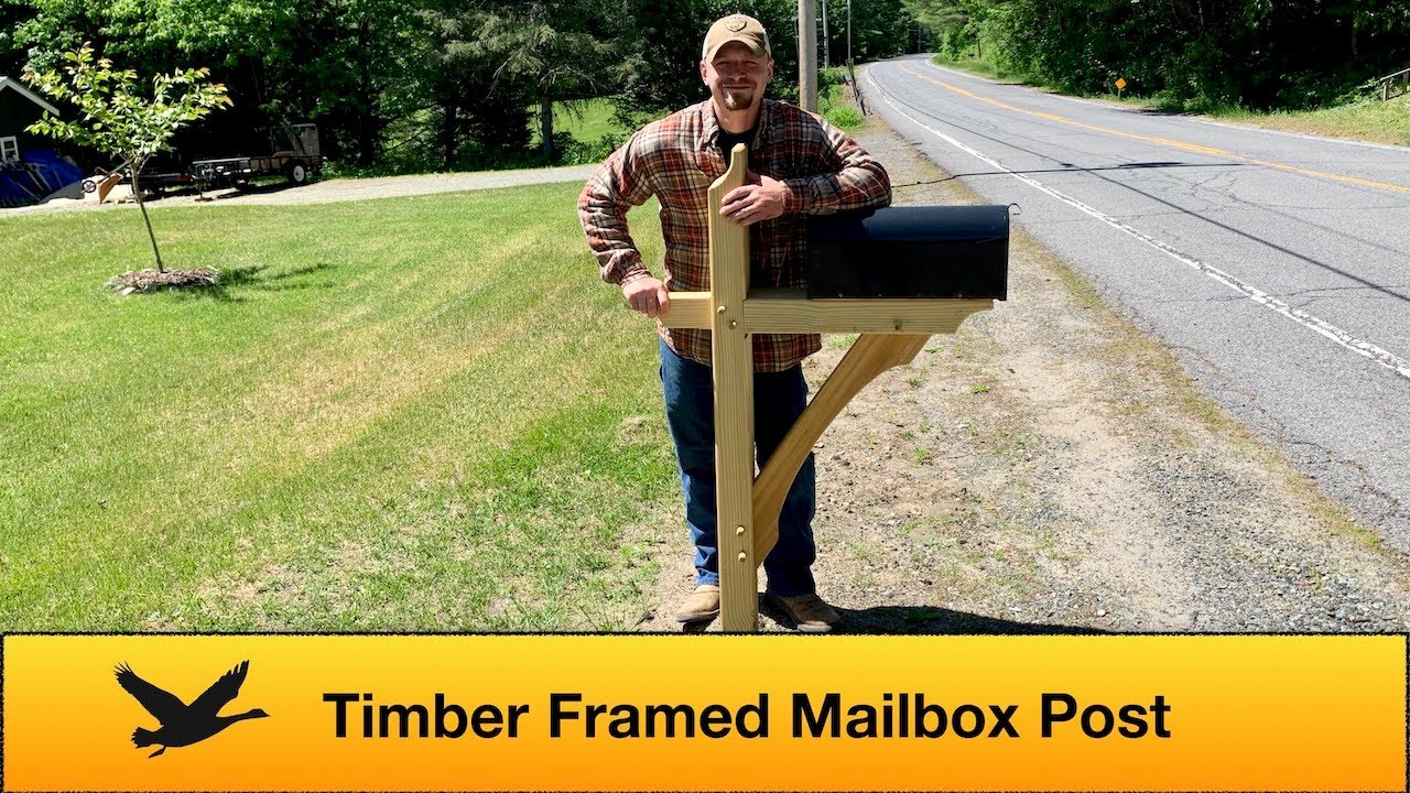 Timber Framed Mailbox Post
