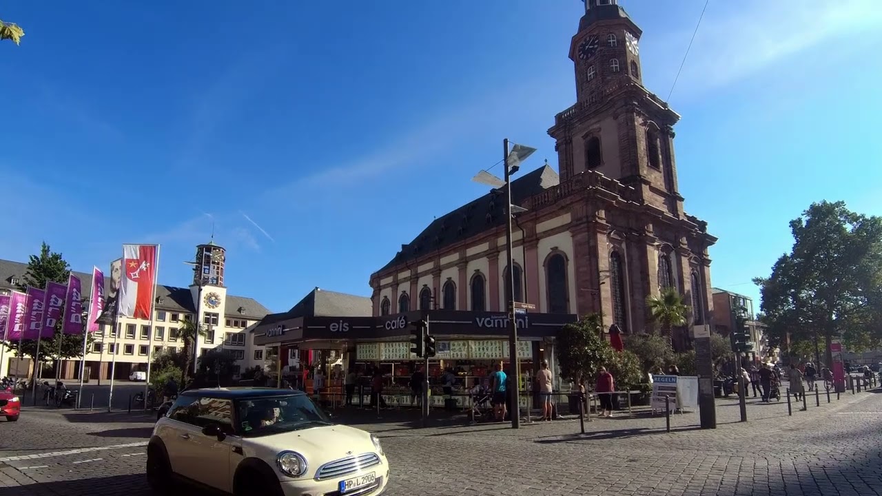 4k walk in Worms, Germany / Zu Fuß in Worms