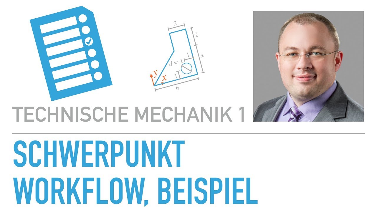 Schwerpunkt berechnen, Workflow für Tabellenverfahren – Technische Mechanik 1