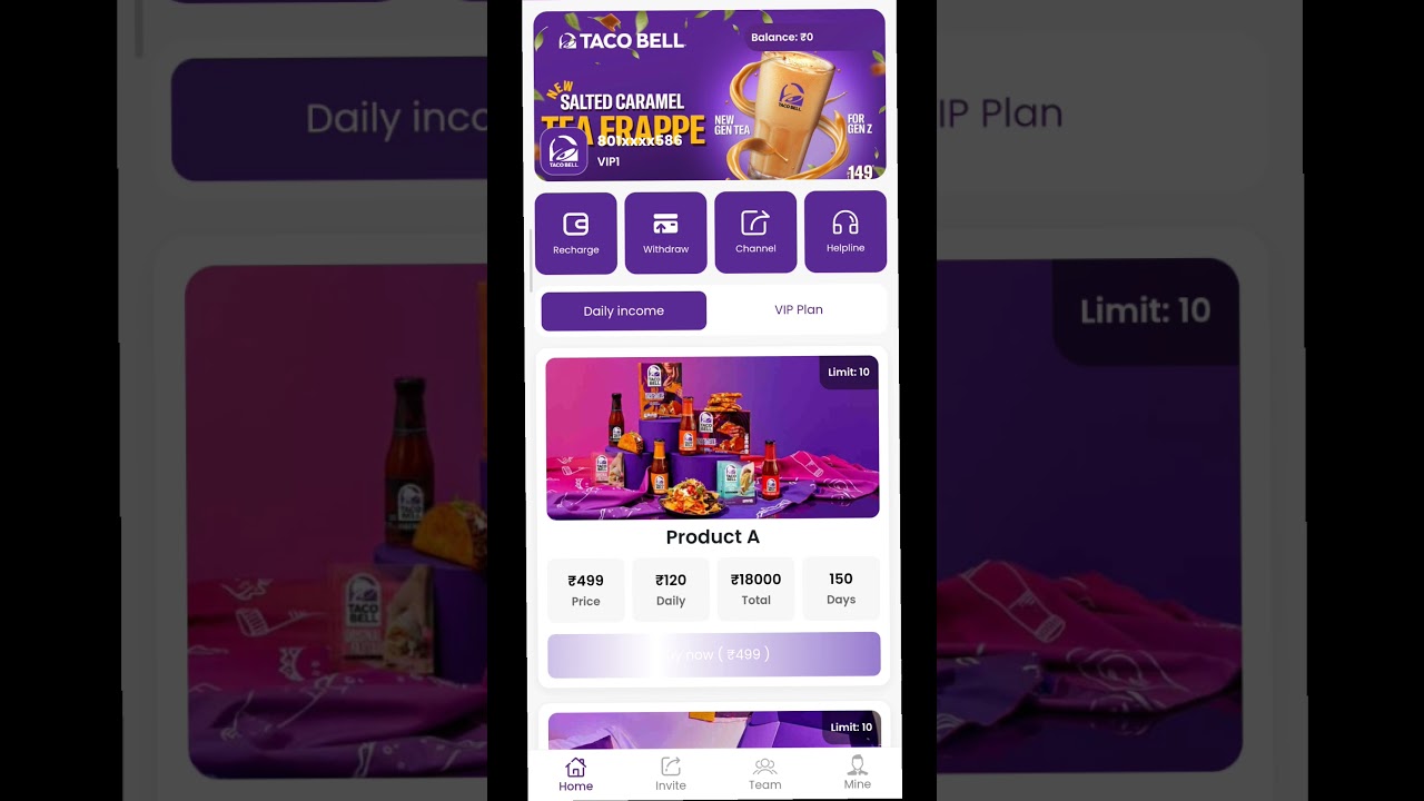 Taco Bell Real Hai // New Earning App // Daily withdrawal, daily profit