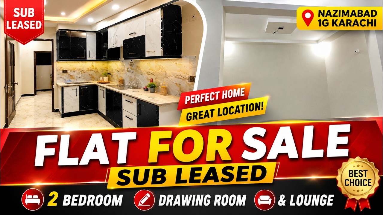 Property For Sale | 2 Bed DD 2nd Floor Sub Leased | Nazimabad 1G Karachi