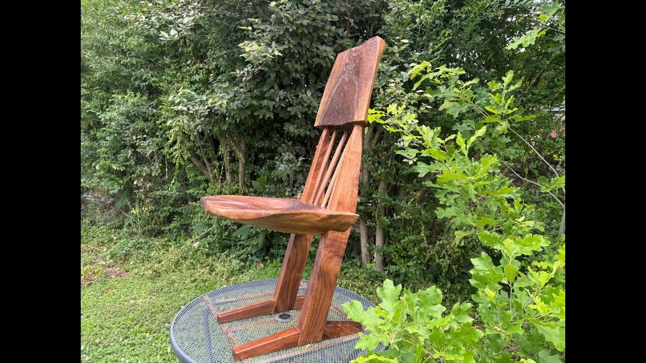 Making a Nakashima inspired Walnut Cantilever Slab Chair
