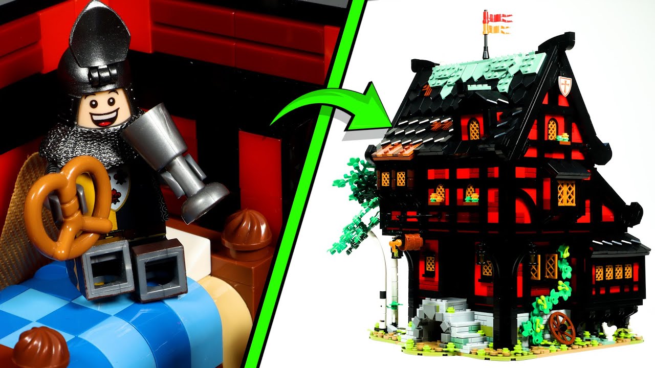 Minifig scale Medieval Inn?! | LesDiy Crusader's Inn Review!