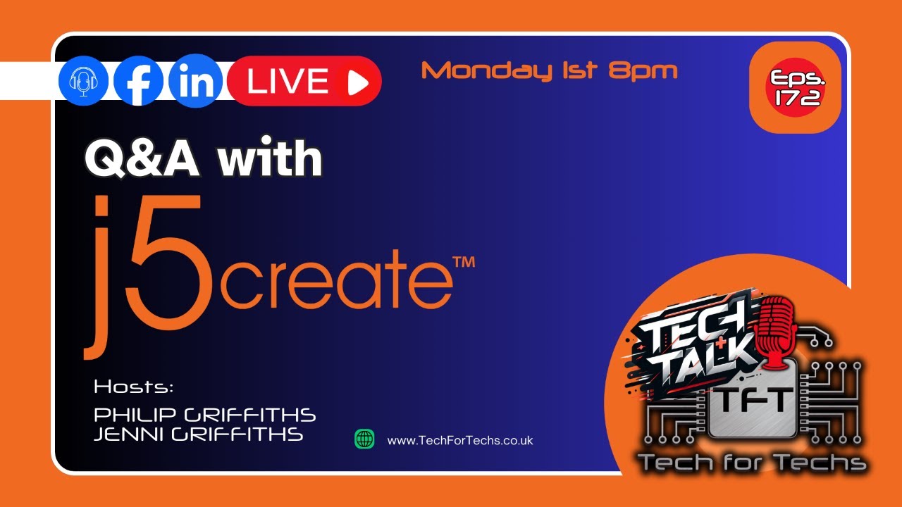 Q&A with J5create - Eps 172 - LIVE - Tech Talk Show