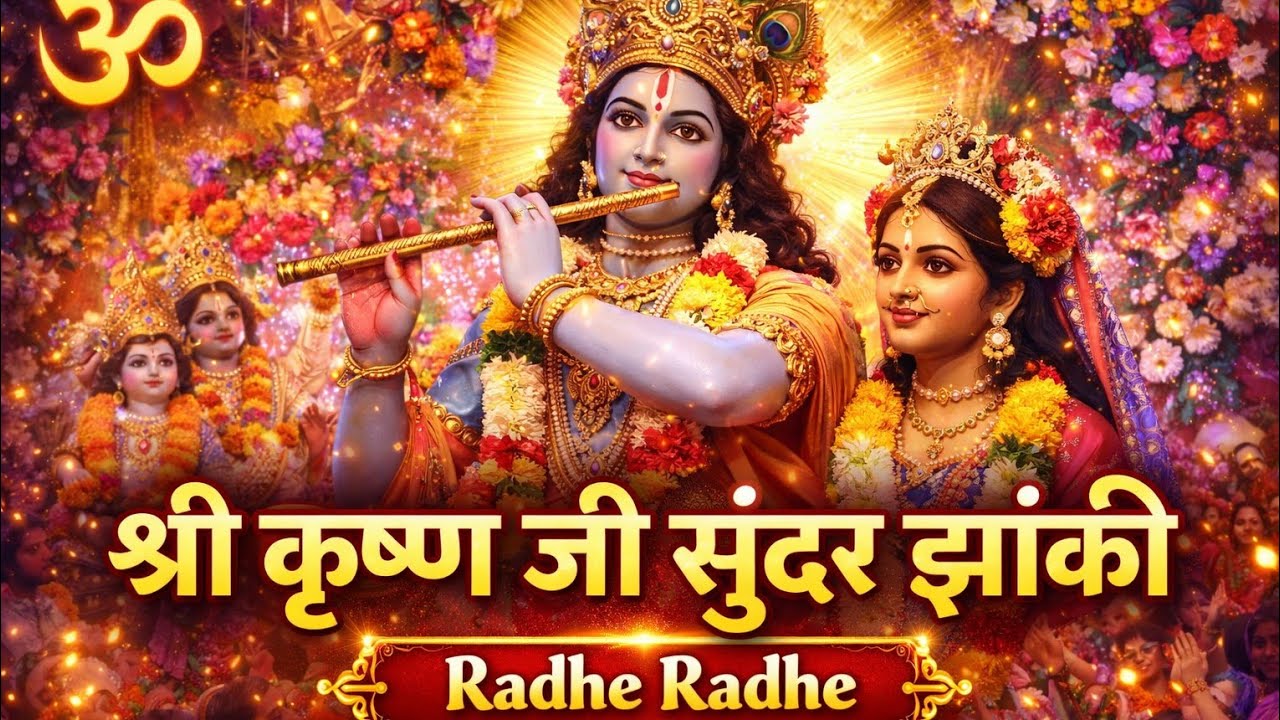 🙏 श्री कृष्ण जी की सुंदर झांकी | Divine Krishna Jhanki | Bhakti & Ras Leela 🙏 | Binjal