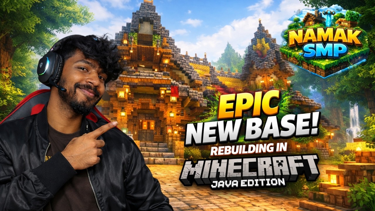 EPIC NEW BASE BUILD 🔥 | Namak SMP LIVE ⚔️ Minecraft Java | Gudi Padwa Special Stream 🎉