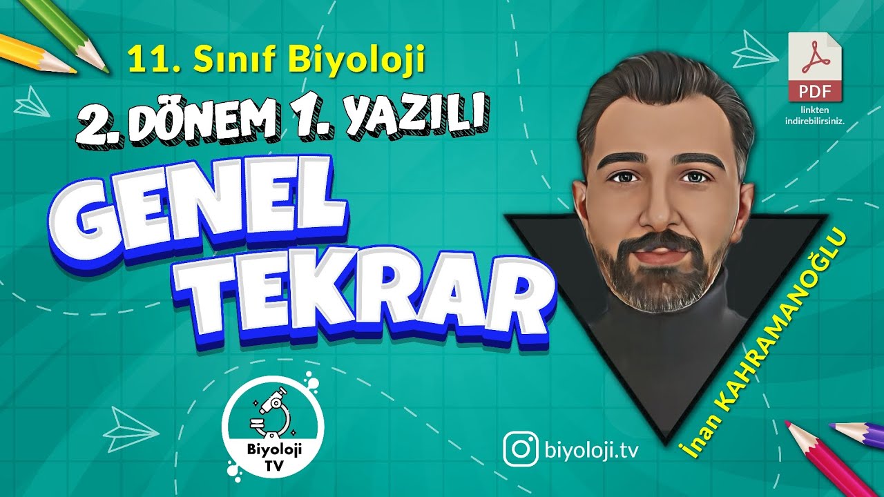 11.Sınıf Biyoloji 2.Dönem 1.Yazılı Full Tekrar | Genel Tekrar | 2025