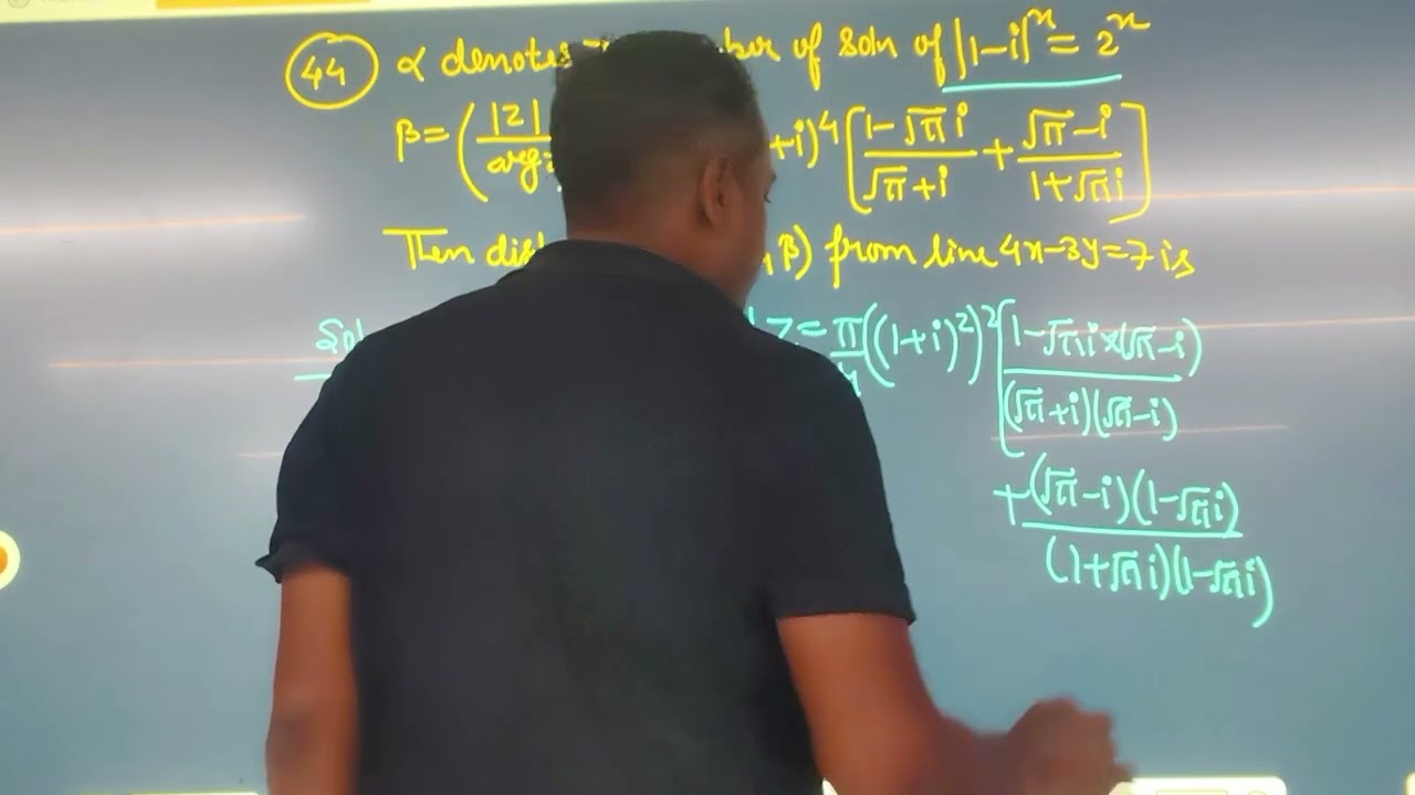 Если α обозначает число решений уравнения | 1 − i | x = 2 x  и β = ( | z | arg ( z ) ) , где z =