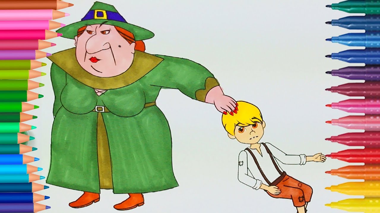 Hansel e Gretel Pagina di colorazione 🤗 Video colorati divertenti per i bambini