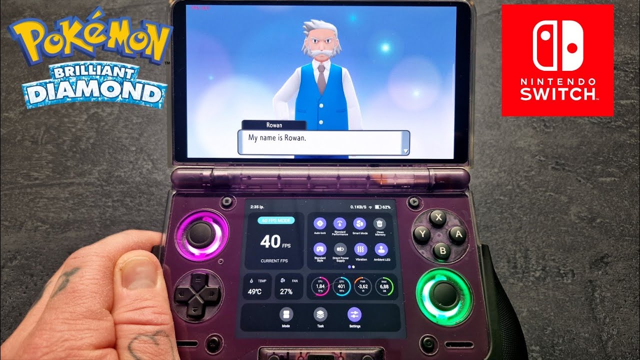Pokemon Brilliant Diamond (Nintendo Switch) - Ayn Thor Gameplay