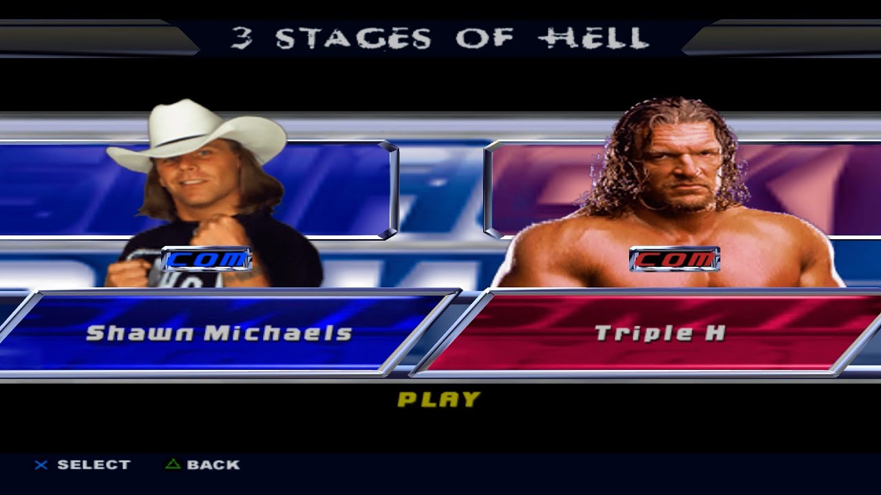 WWE SmackDown! Shut Your Mouth - Shawn Michaels VS Triple H (3 STAGES OF HELL)