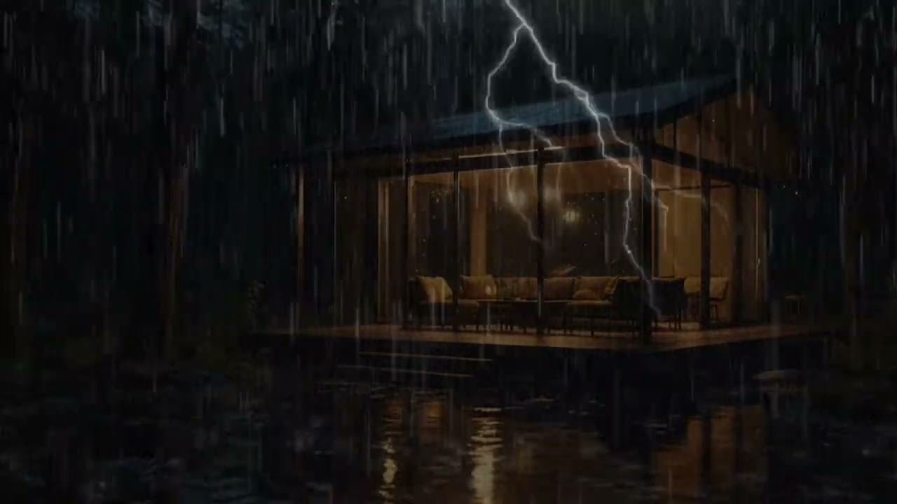 Cozy Cabin Rain Ambience for Deep Sleep | Relaxing Rain Sounds ASMR