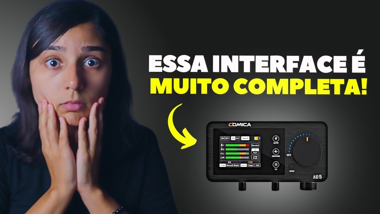 INTERFACE DE &Aacute;UDIO PARA COMPUTADOR E CELULAR COMPLETA E VERS&Aacute;TIL | COMICA LINKFLEX AD5