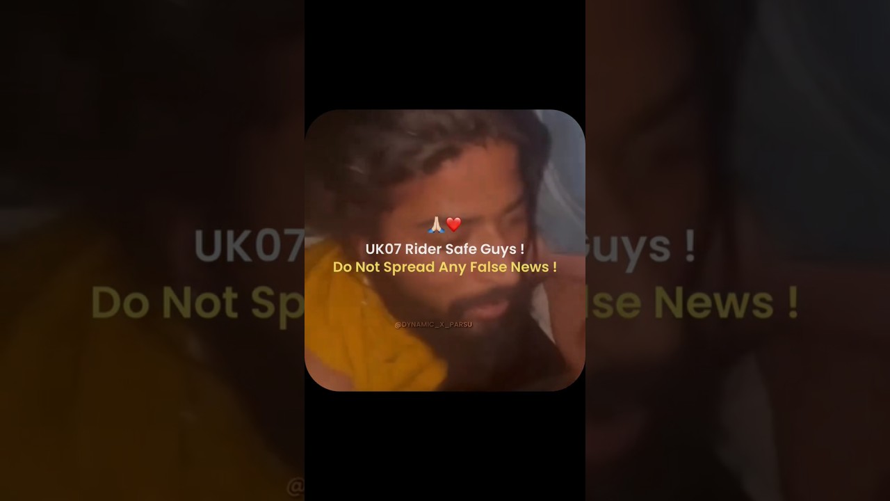 UK07 RIDER IS SAFE AFTER ACCIDENT
