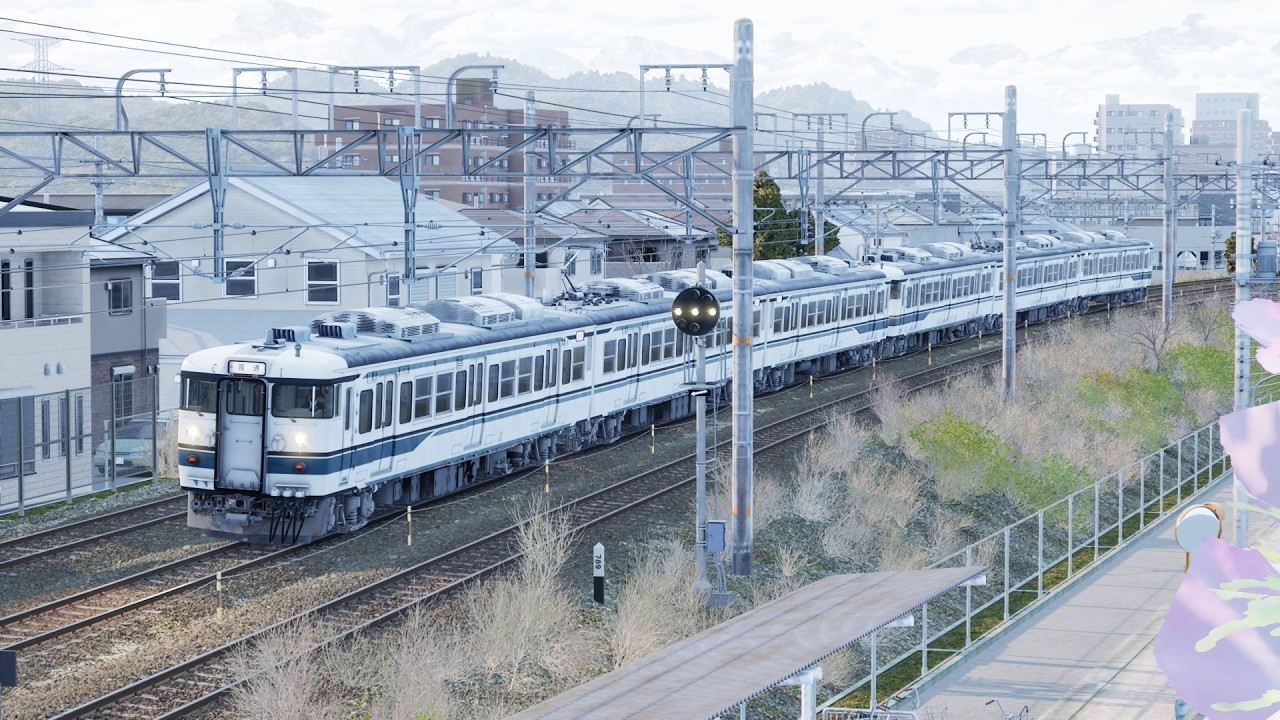 【RUNNING TRAIN 走ル列車！】早森鉄道 山海本線 764A列車 普通 大三島行き HR1500系 6両 (金森 &rarr; 大三島)