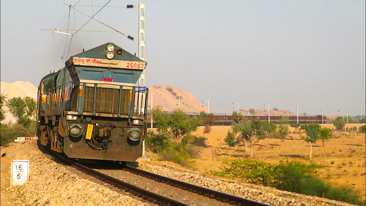 Devil Honking Maharaja Express Storms through Curve