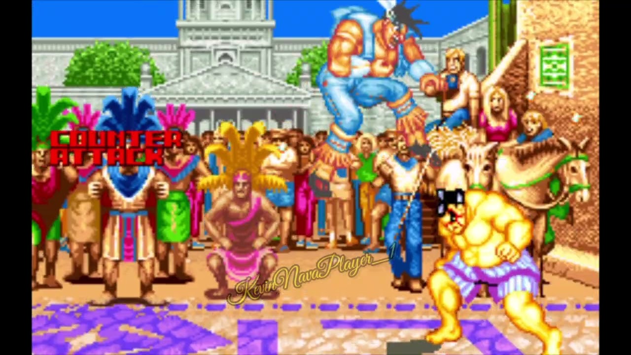 SuperStreetFighter2TurboRevival) GBA Modo Arcade E.Honda VS T.Hawk nivel experto del CPU 