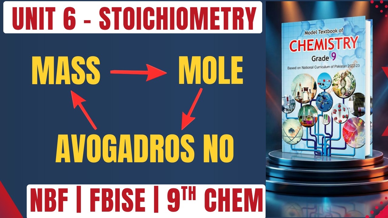 Class 9 Chemistry Unit 6 L-2 | In 5 Min Mole & Avogadro Number Explained Solved Examples  |FBISE NBF