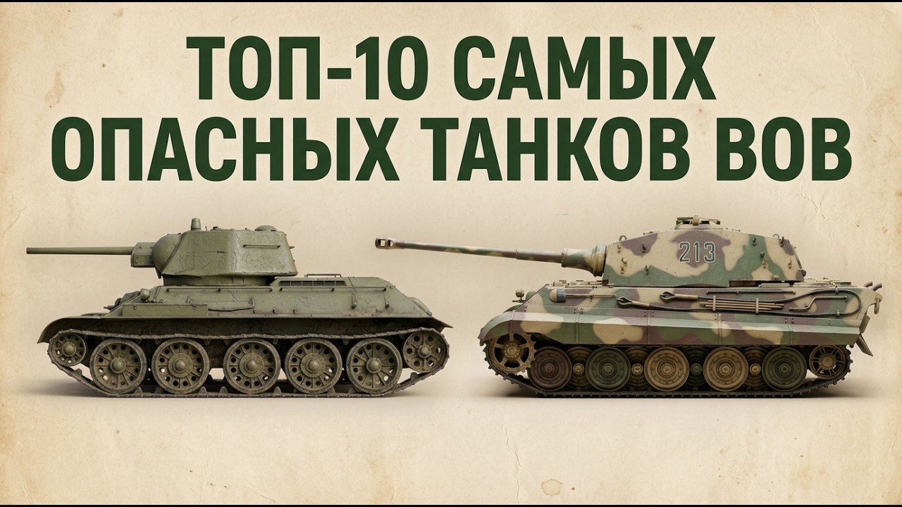 ТОП-10 САМЫХ ОПАСНЫХ ТАНКОВ ВОВ
