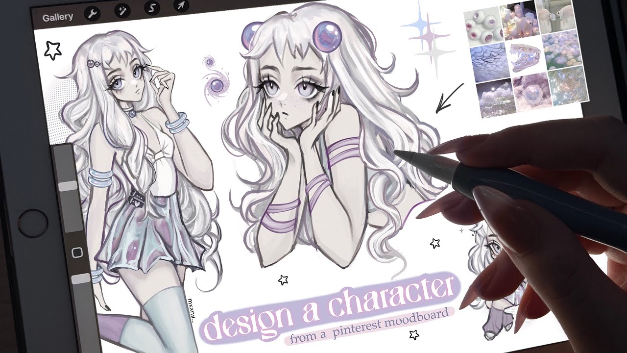 draw with me ₊˚⊹ a new character ₊˚ʚ  [real time process, procreate, ipad asmr]