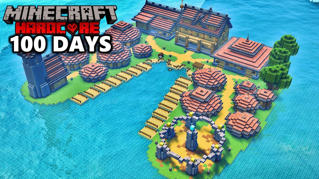 I Spent 100 Days in an OCEAN ONLY World in Hardcore Minecraft