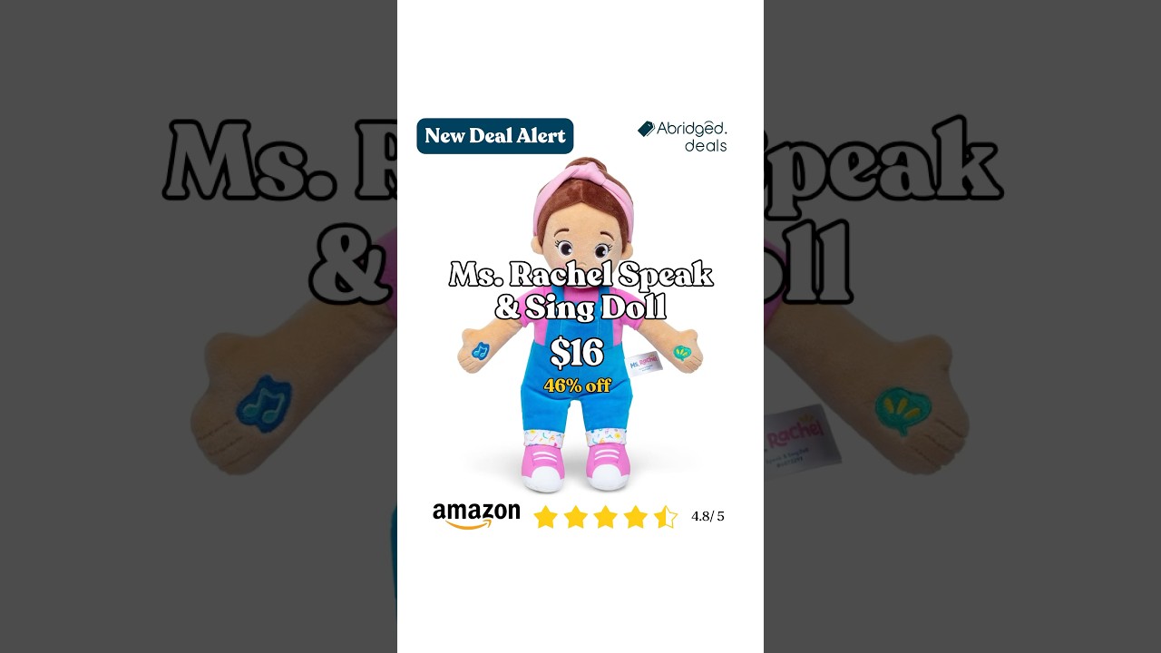 Official Ms. Rachel Speak & Sing Doll only $15.96 — perfect gift for toddlers! 