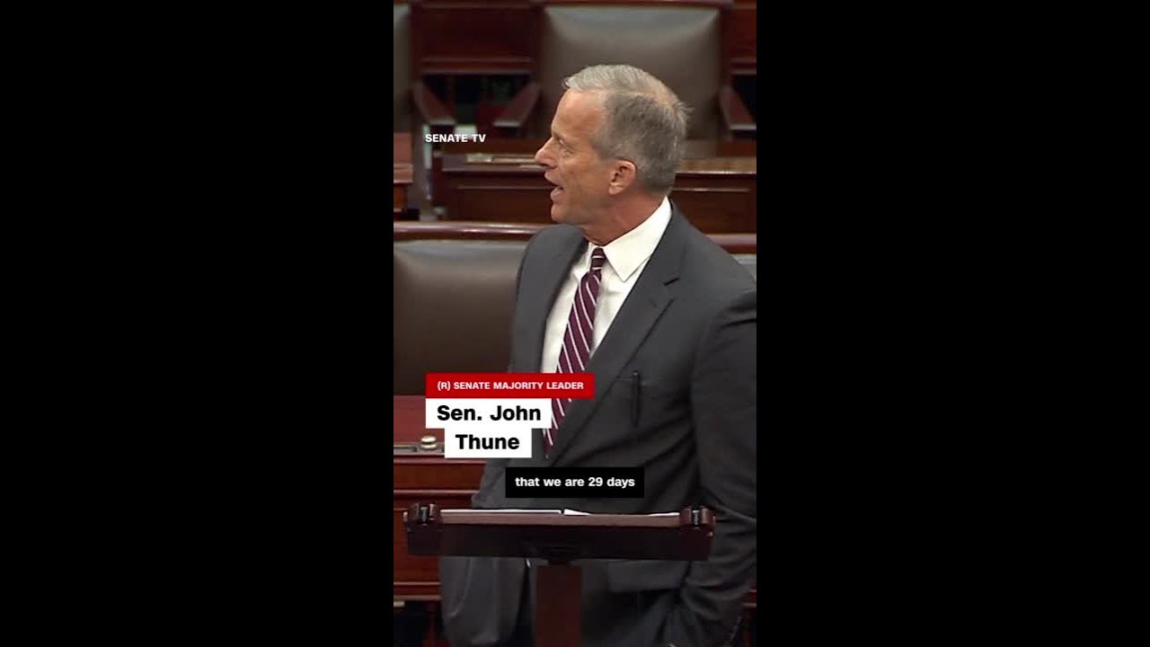 Senate Majority Leader John Thune ERUPTS at Democrats over government shutdown