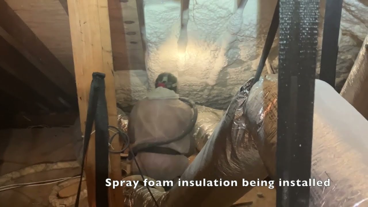 How insulation removal & Spray Foam Insulation is installed in an existing South Florida attic.