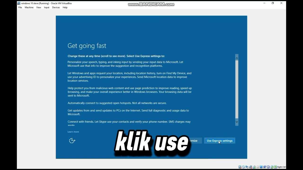 Tutorial install windows 10 di virtual box