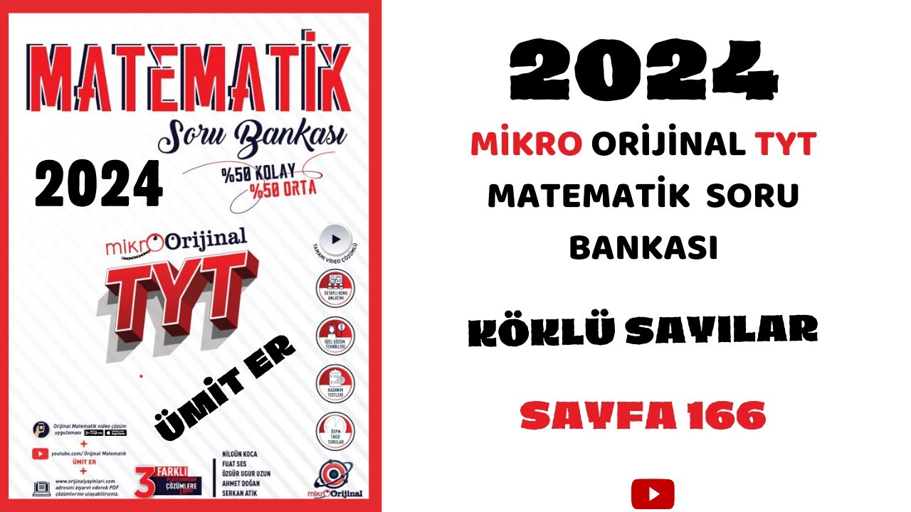 MİKRO TYT SORU BANKASI  |KÖKLÜ SAYILAR|  Syf   166 | @umiter55  #yks2024 #kamp