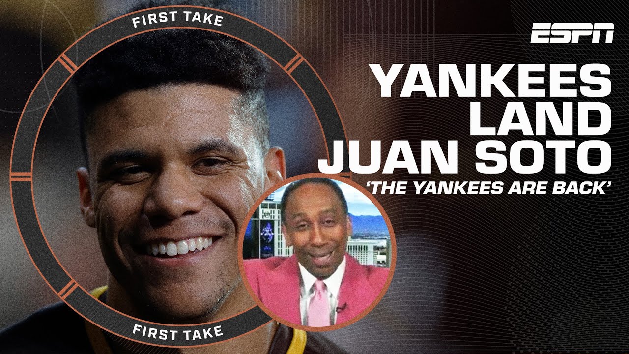 Stephen A. is HAPPY the Yankees are BACK with Juan Soto ‘MY PRAYERS WERE ANSWERED’ 🙏🏽 | First Take