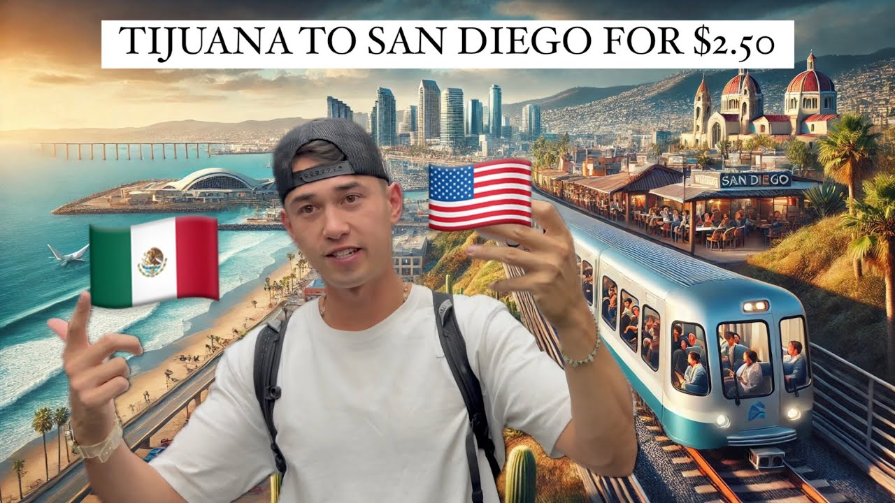 TIJUANA TO SAN DIEGO AIRPORT FOR $2.50 (crossing on foot then taking trolley and flyer shuttle)