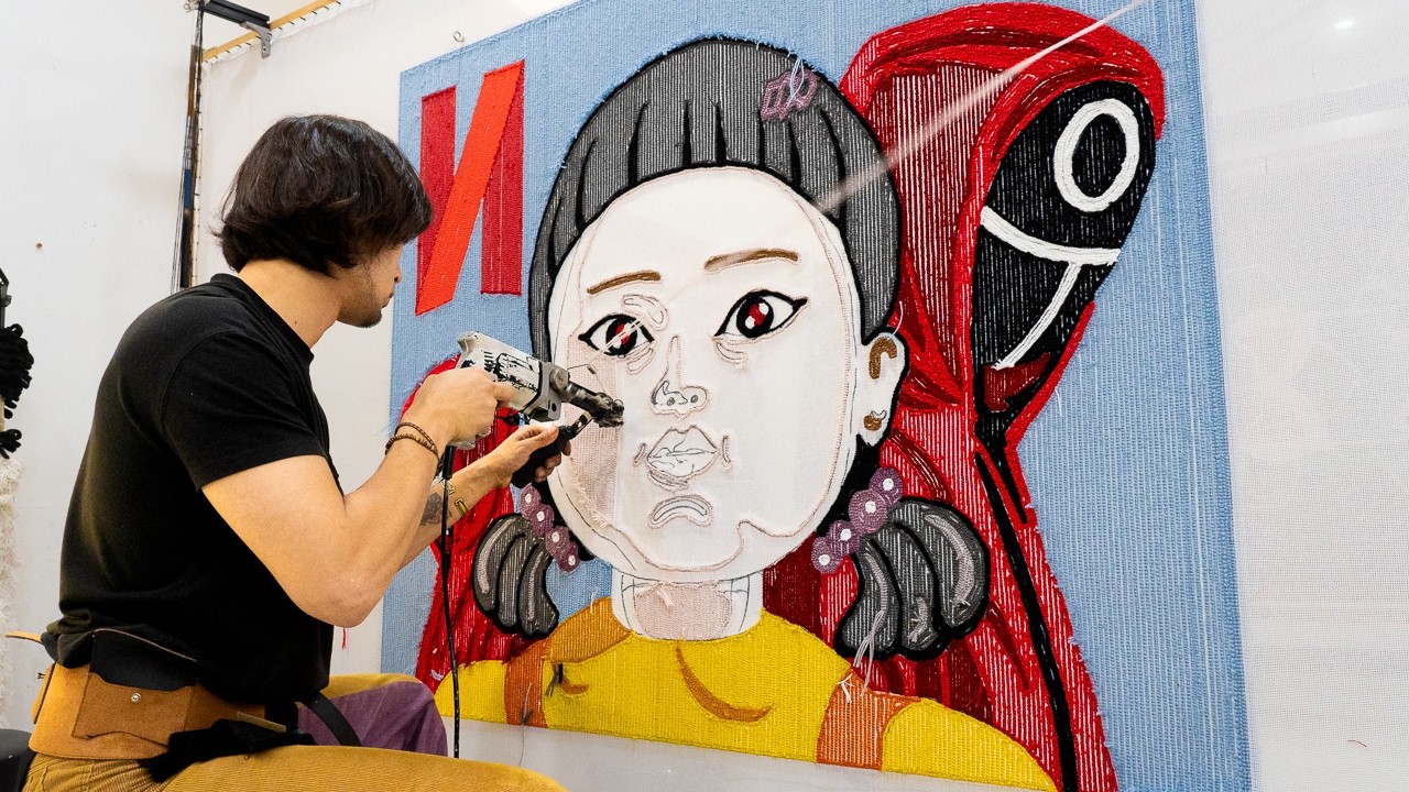 72 часа без сна! Роскошный процесс создания ковра Squid Game2