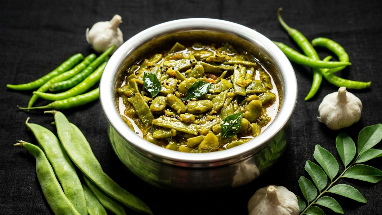 Perfect Chikkudukaya pachi Mirchi Curry ||Broad Beans Curry in Telugu || #viral #chikkudukayacurry