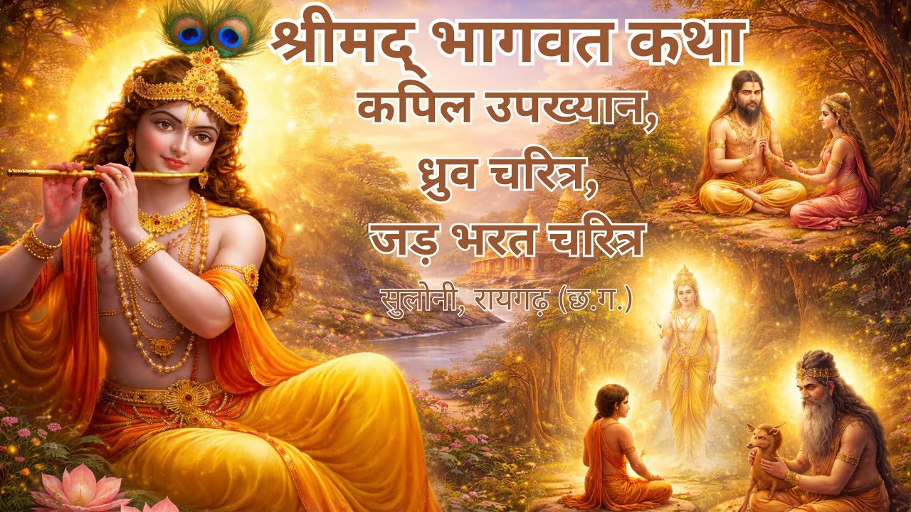 🔴Live श्रीमद् भागवत कथा सुलोनी, रायगढ़ (छ.ग.) || कपिल उपाख्यान, ध्रुव, जड़ भरत चरित्र