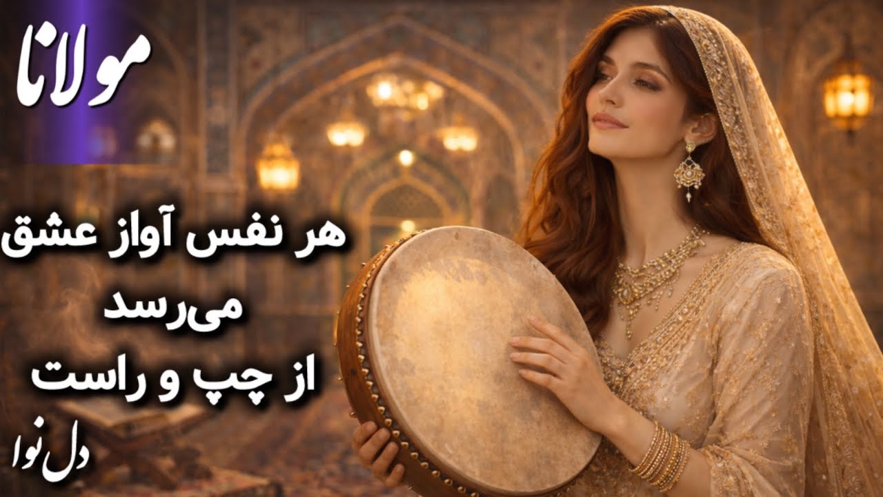 هر نفس آواز عشق می‌رسد از چپ و راست| موسیقی مولانا با صدای زن Rumi|دل‌نوا