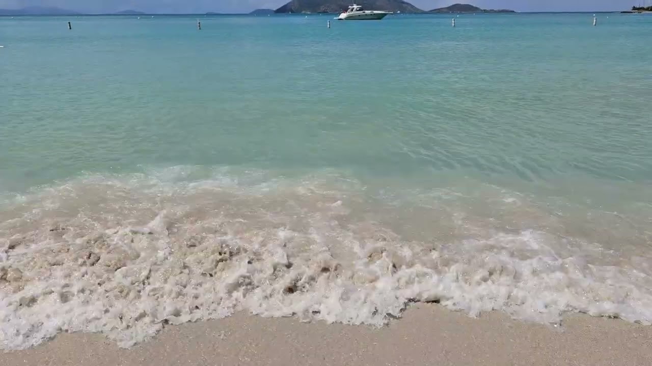 Walking on the beach in Tortola, BVI