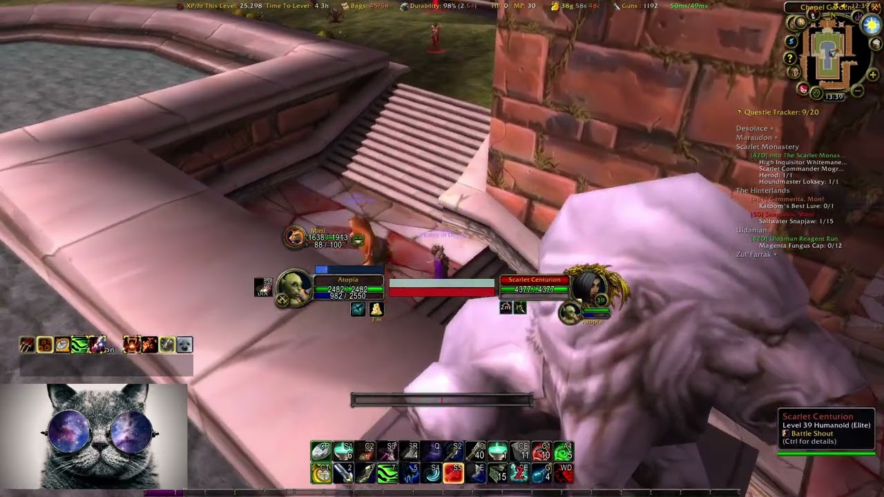 Level 45 Hardcore Era Hunter Solo Scarlet Monastery Cathedral