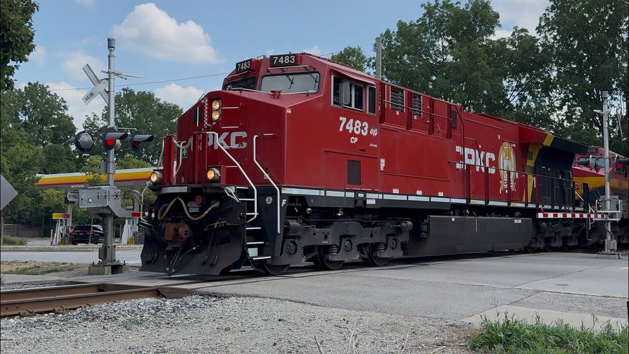 Outstanding Trains! CPKC 113 112 and 421 in Alliston Ontario 