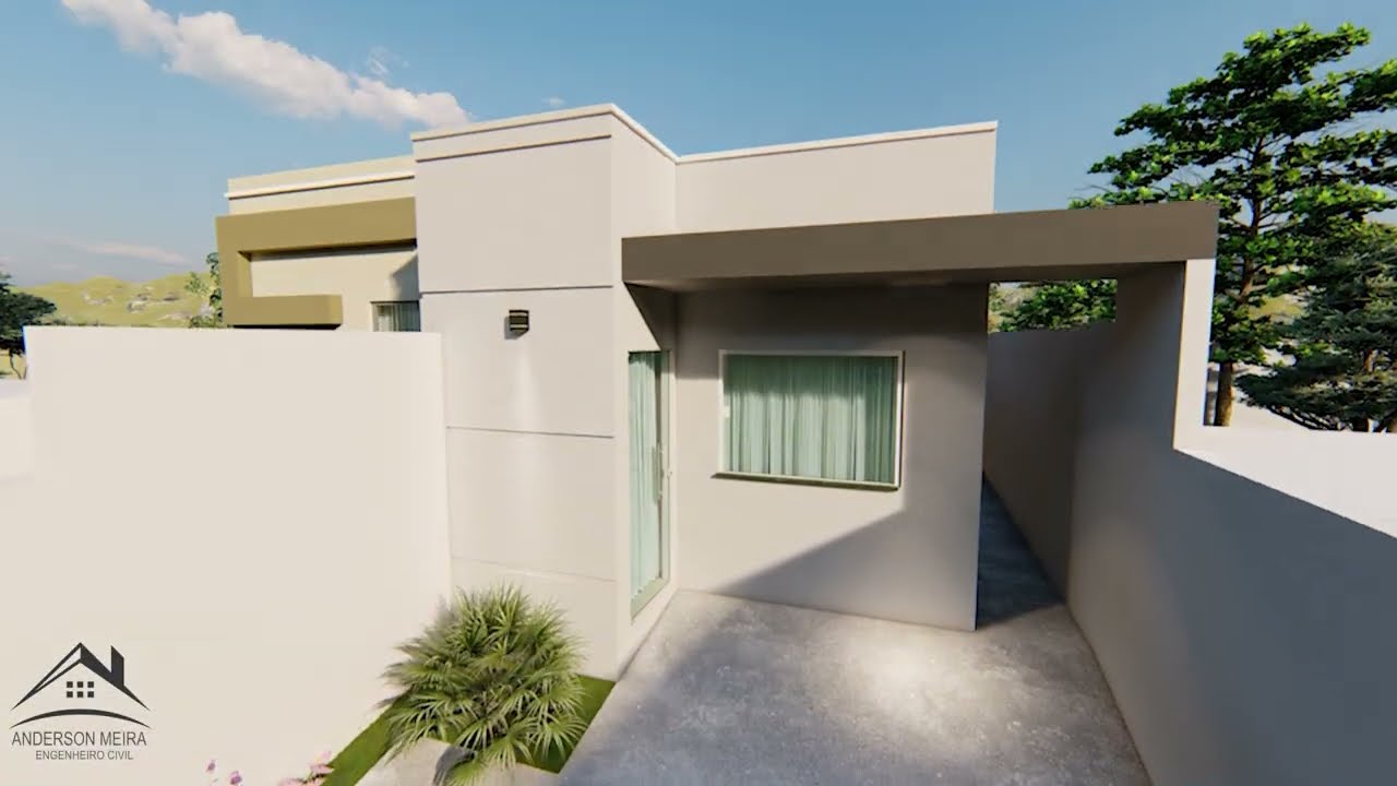 CASA 5X25 COM 3 QUARTOS E GARAGEM AMPLA - FACHADA MODERNA