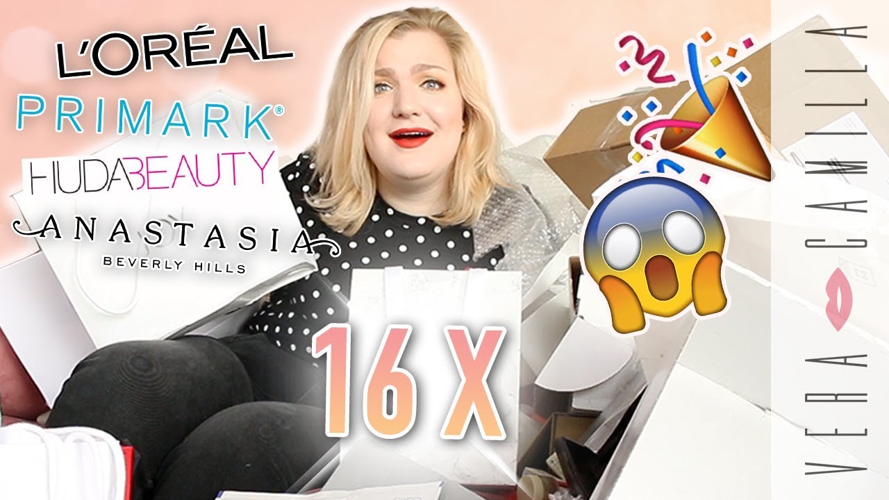16 PR PAKKETJES UITPAKKEN 🔥GEBRUIKTE MAKE-UP 😱 Pakketjes party  | Vera Camilla