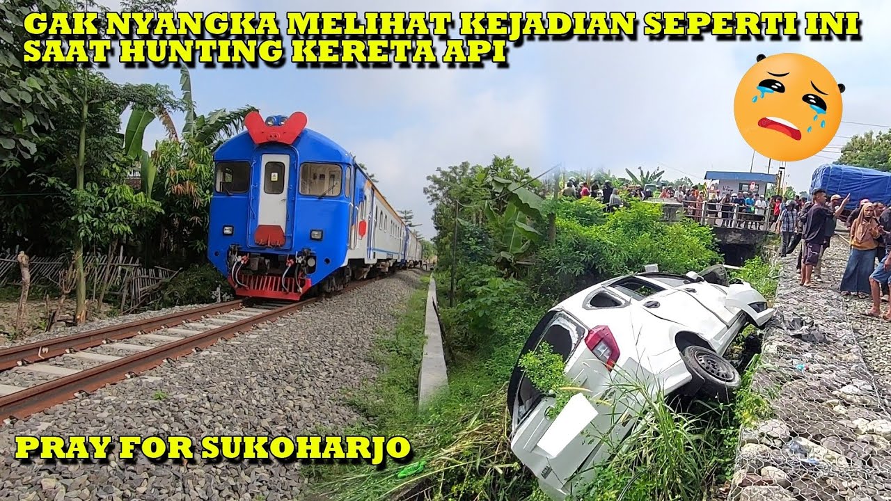 DETIK-DETIK Mobil Minibus Tertemper KA Batara Kresna Di Perlintasan JPL 19 Sukoharjo 😭
