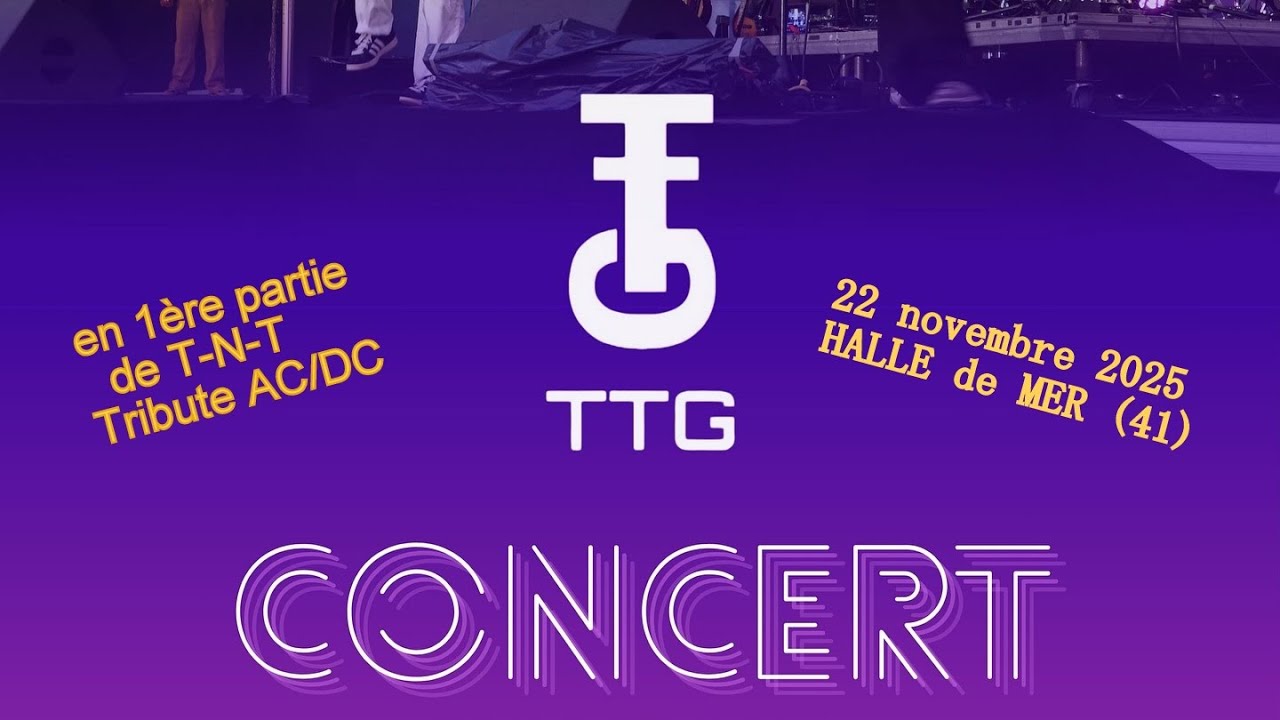 T.T.G. 1ère partie de T-N-T TRIBUTE AC/DC Halle de Mer avec asso. ROCKUN