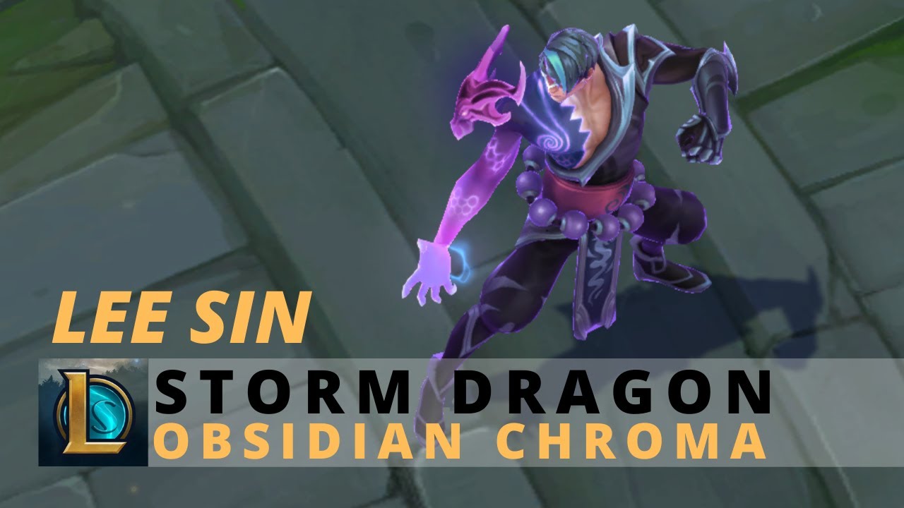Storm Dragon Lee Sin Obsidian Chroma - League Of Legends