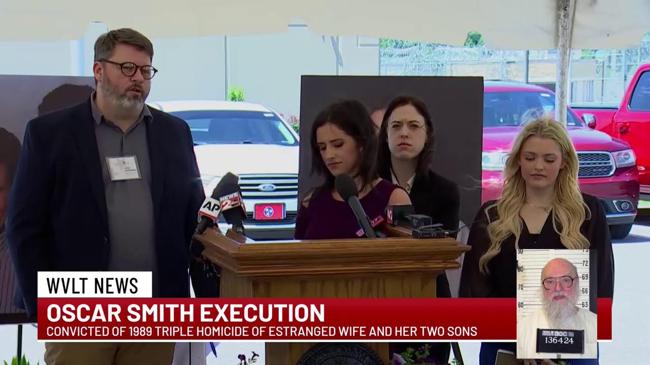 Officials and witnesses speak after the scheduled execution of Oscar Smith