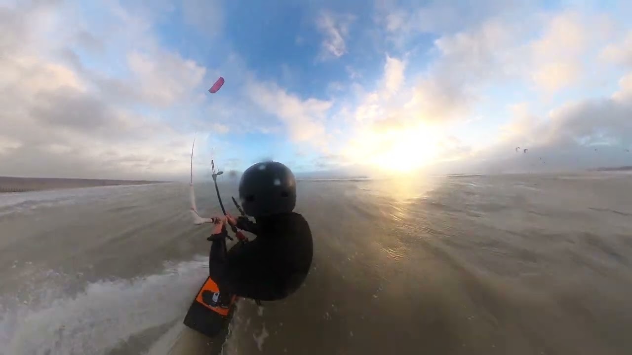 GoPro 360 , north orbit , kitesurfing in England 